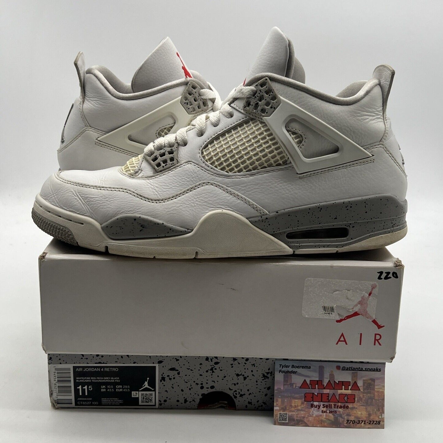 Size 11.5 - Air Jordan 4 Retro Mid White Oreo (CT8527-100)