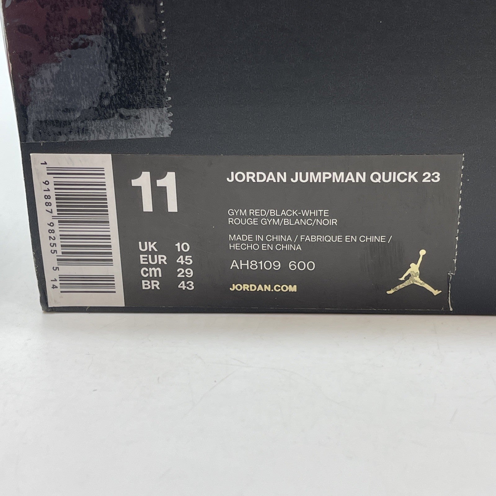 Size 11 - Air Jordan Jumpman Quick 23 Gym Red Black (AH8109-600)
