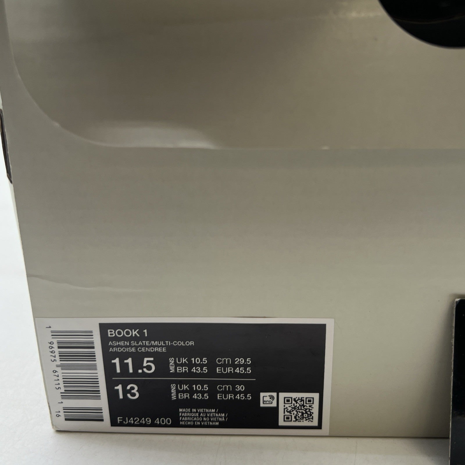 Size 11.5 - Nike Book 1 Mirage V2 Ashen Slate Basketball (FJ4249-400)