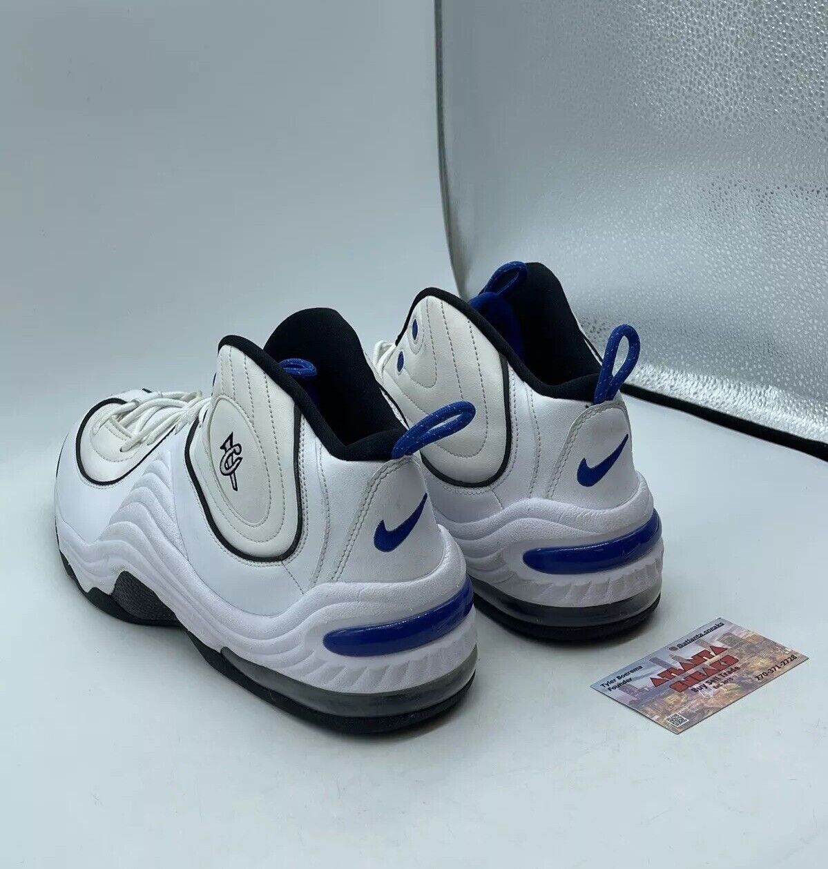 Size 13 - Nike Air Penny 2 2016 Home White Blue Black Leather (333886-100)