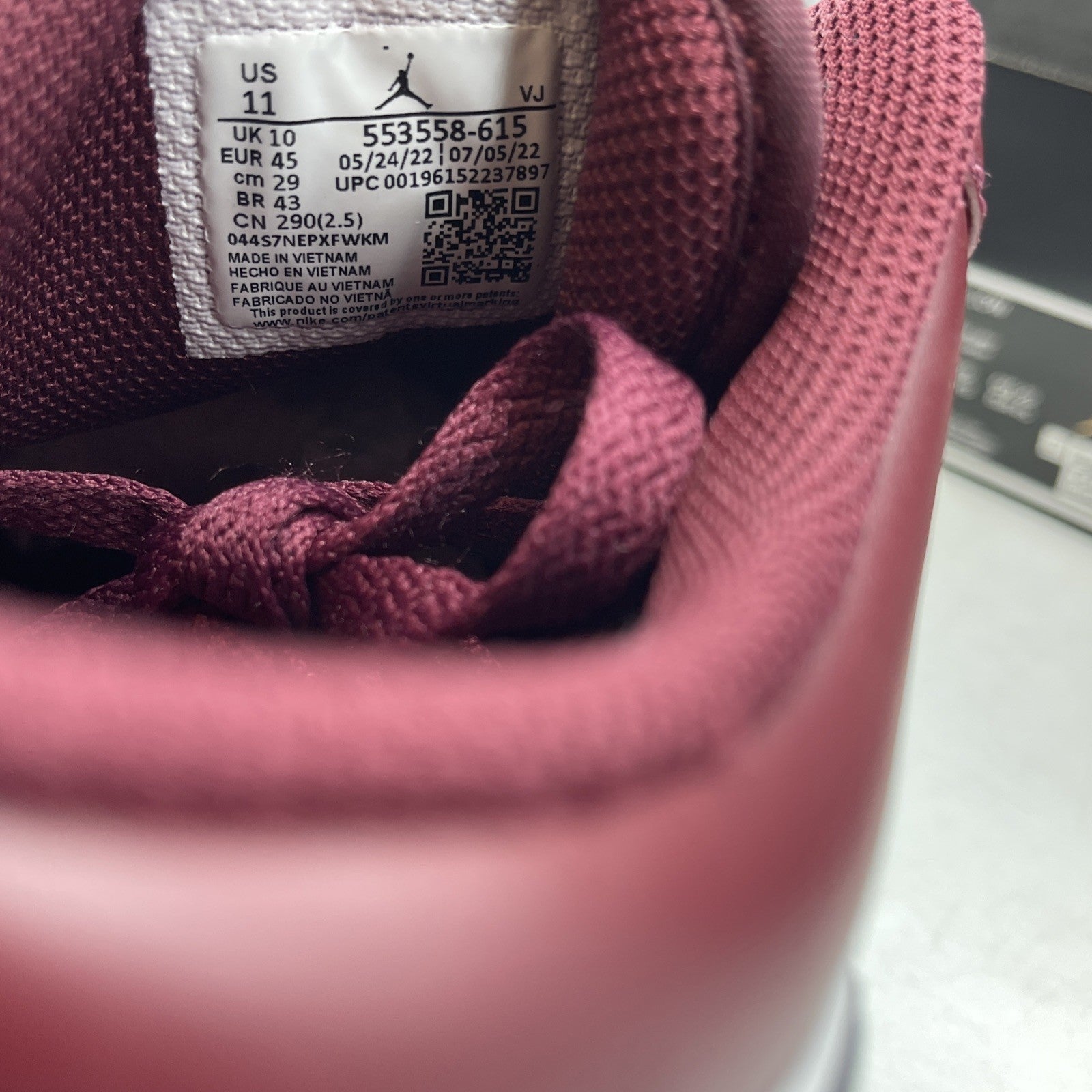 Size 11 - Air Jordan 1 Low Cherrywood Red 2022 (553558-615)