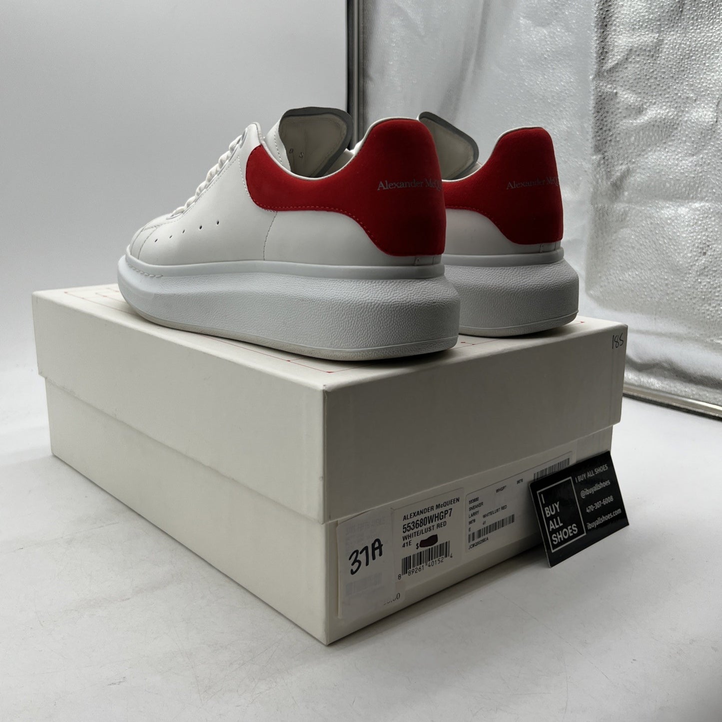 Size 41 - Alexander McQueen Oversized Platform Sneakers Red Suede