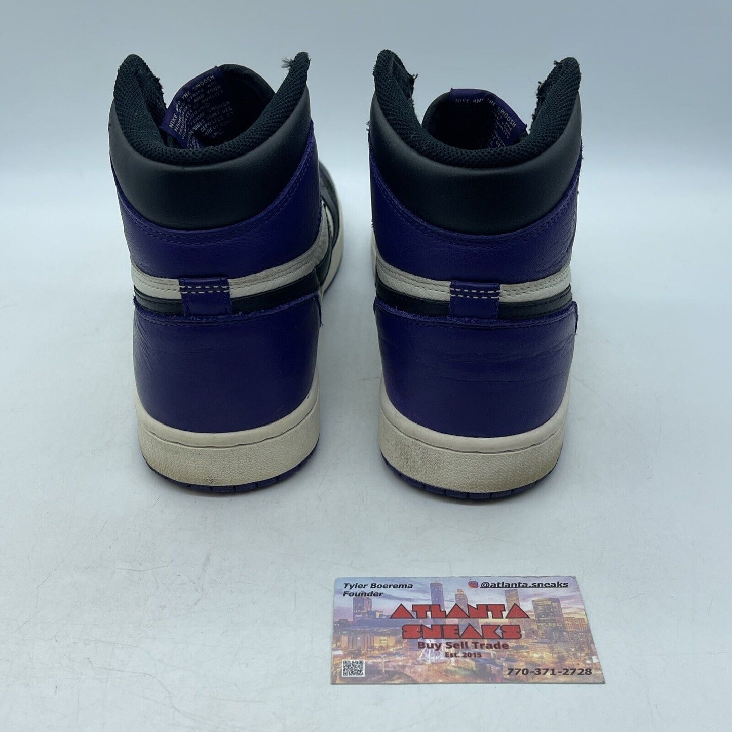 Size 8.5 - Air Jordan 1 Retro OG High Court Purple White Black (555088-501)