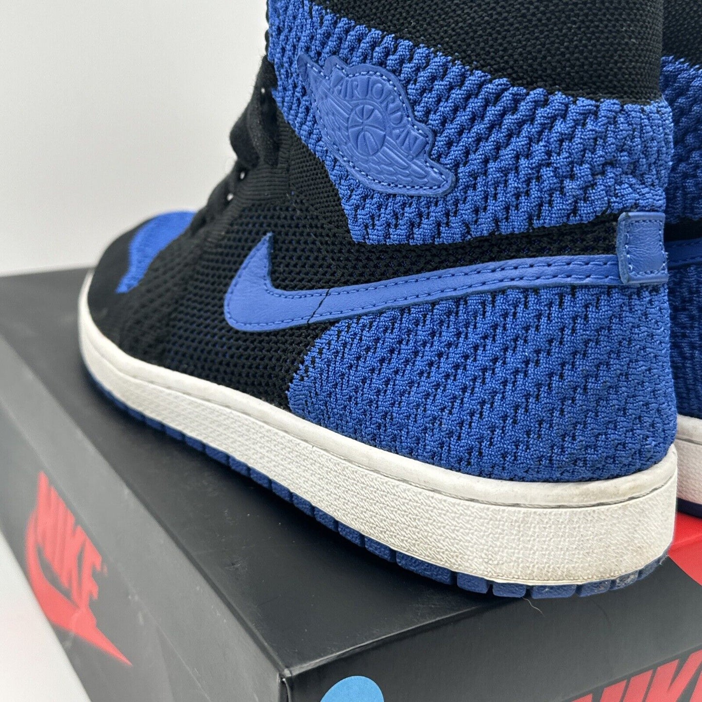 Size 10.5 - Jordan 1 Retro High OG Flyknit Royal 2017 Blue Black White OG All