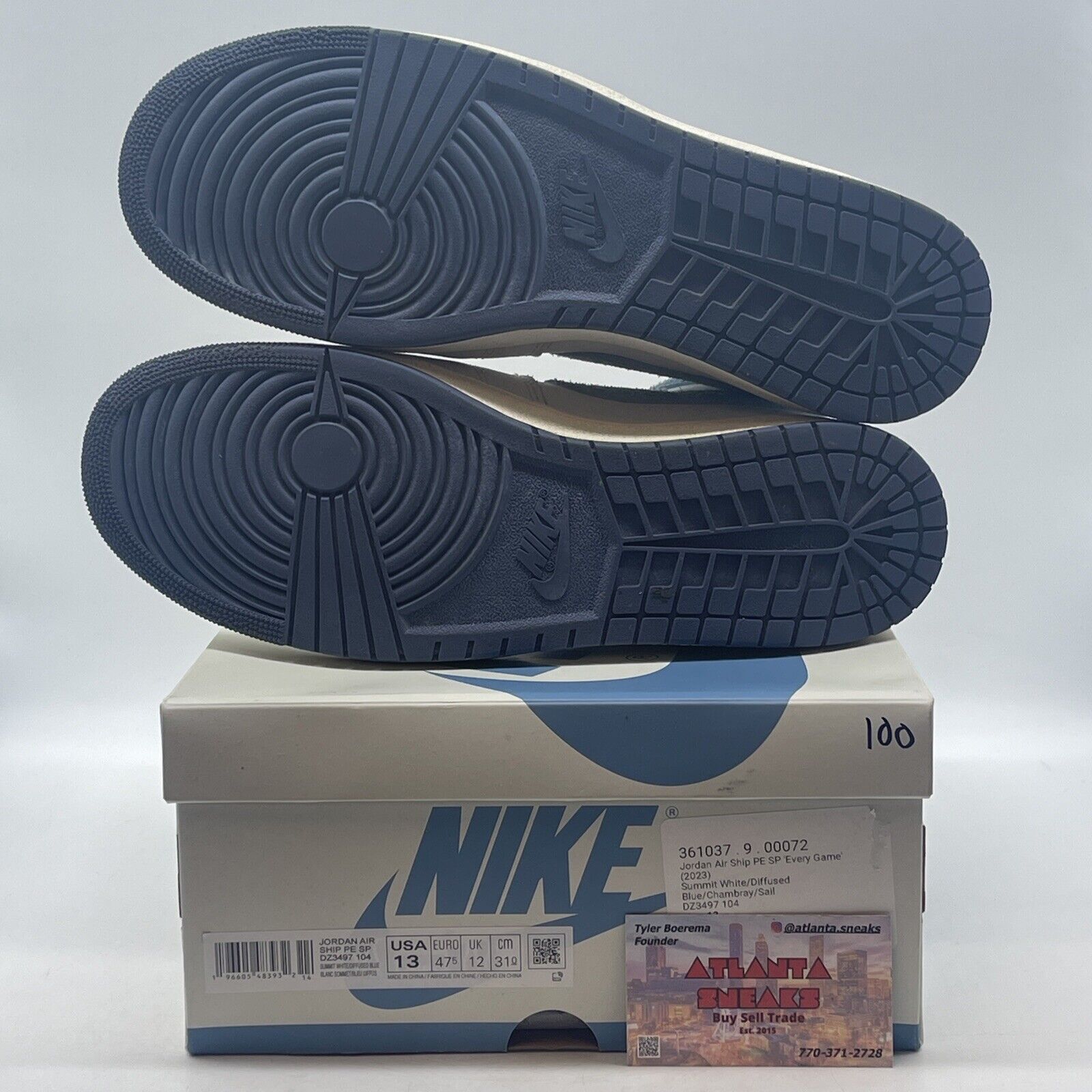 Size 13 - Jordan Air Ship PE SP Every Game Blue White Leather (DZ3497-104)