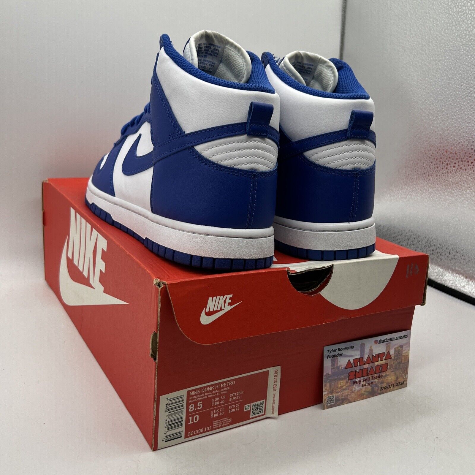 Size 8.5 - Nike Dunk 2021 High Kentucky What Blue Leather (DD1399-102)