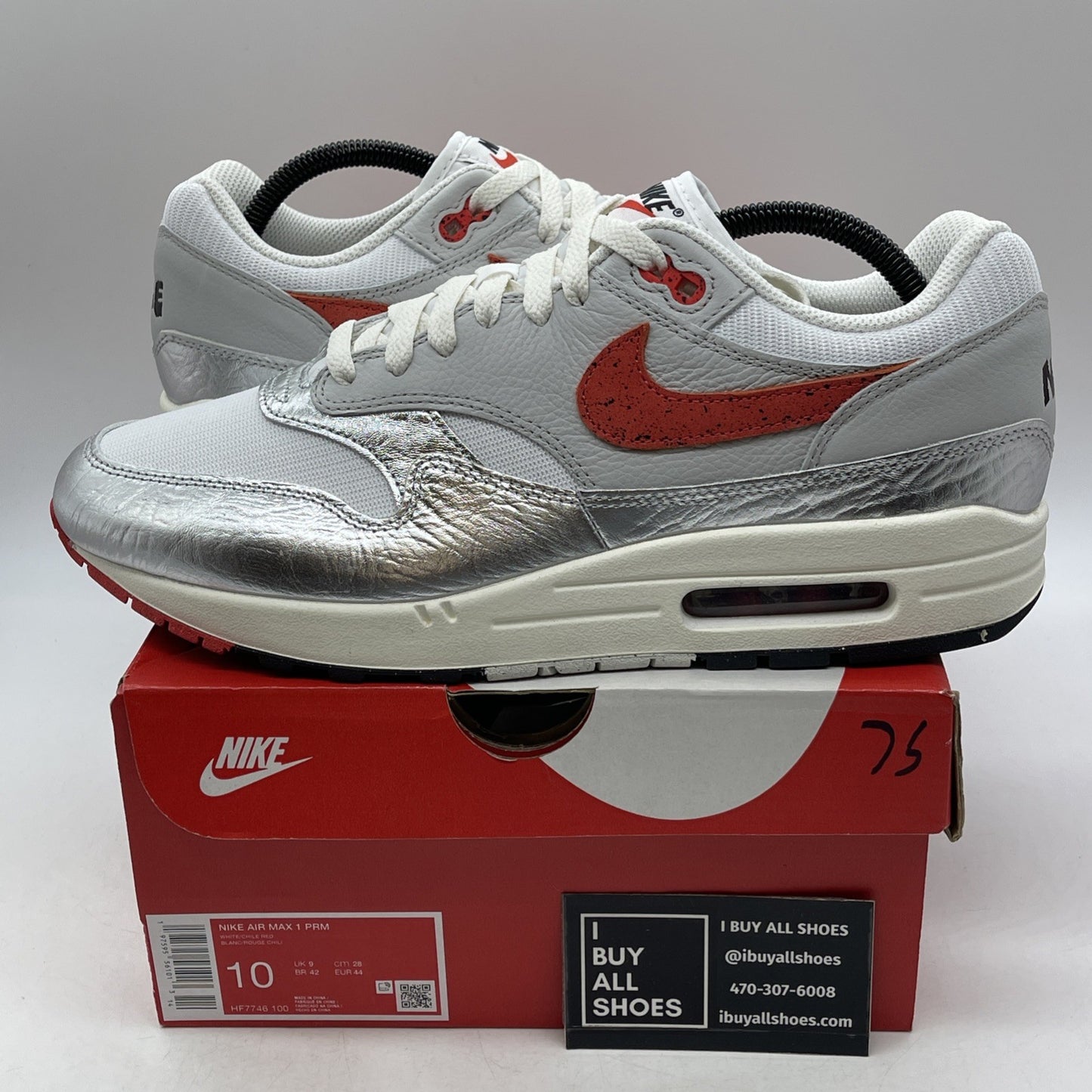 Size 10 - Nike Air Max 1 Premium SE Hot Sauce (HF7746-100)