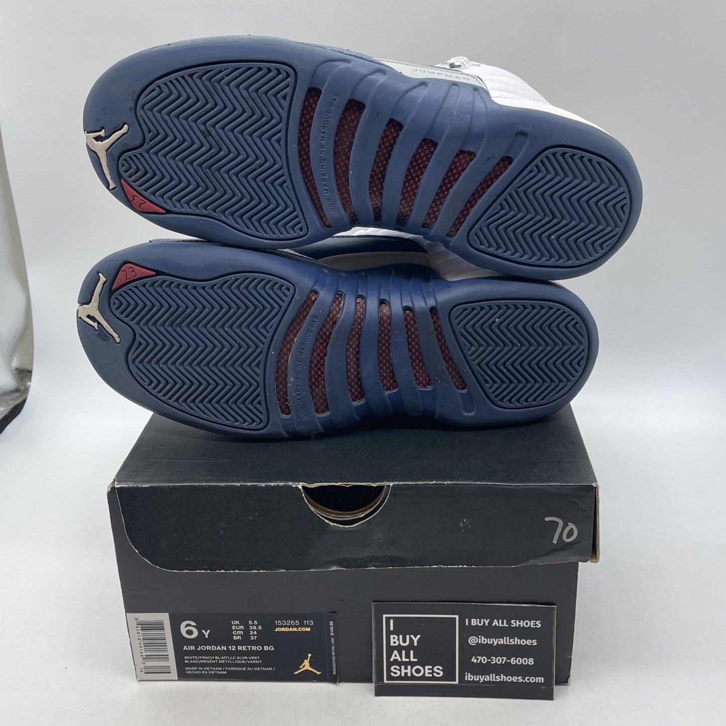 Size 6Y - Air Jordan 12 Retro French Blue 2016 (153265-113)