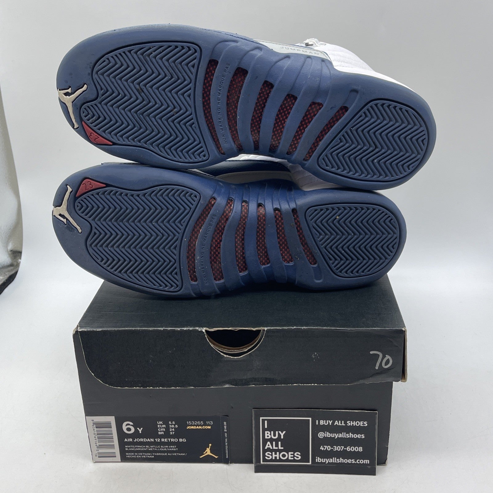 Size 6Y - Air Jordan 12 Retro French Blue 2016 (153265-113)