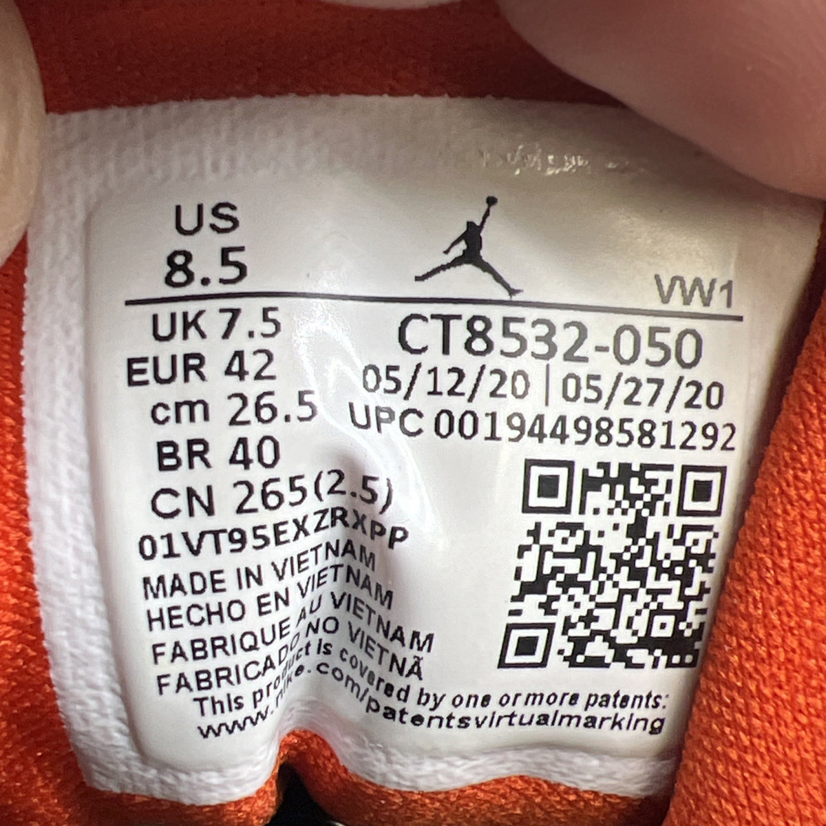 Size 8.5 - Air Jordan 3 Retro Court Purple (CT8532-050)