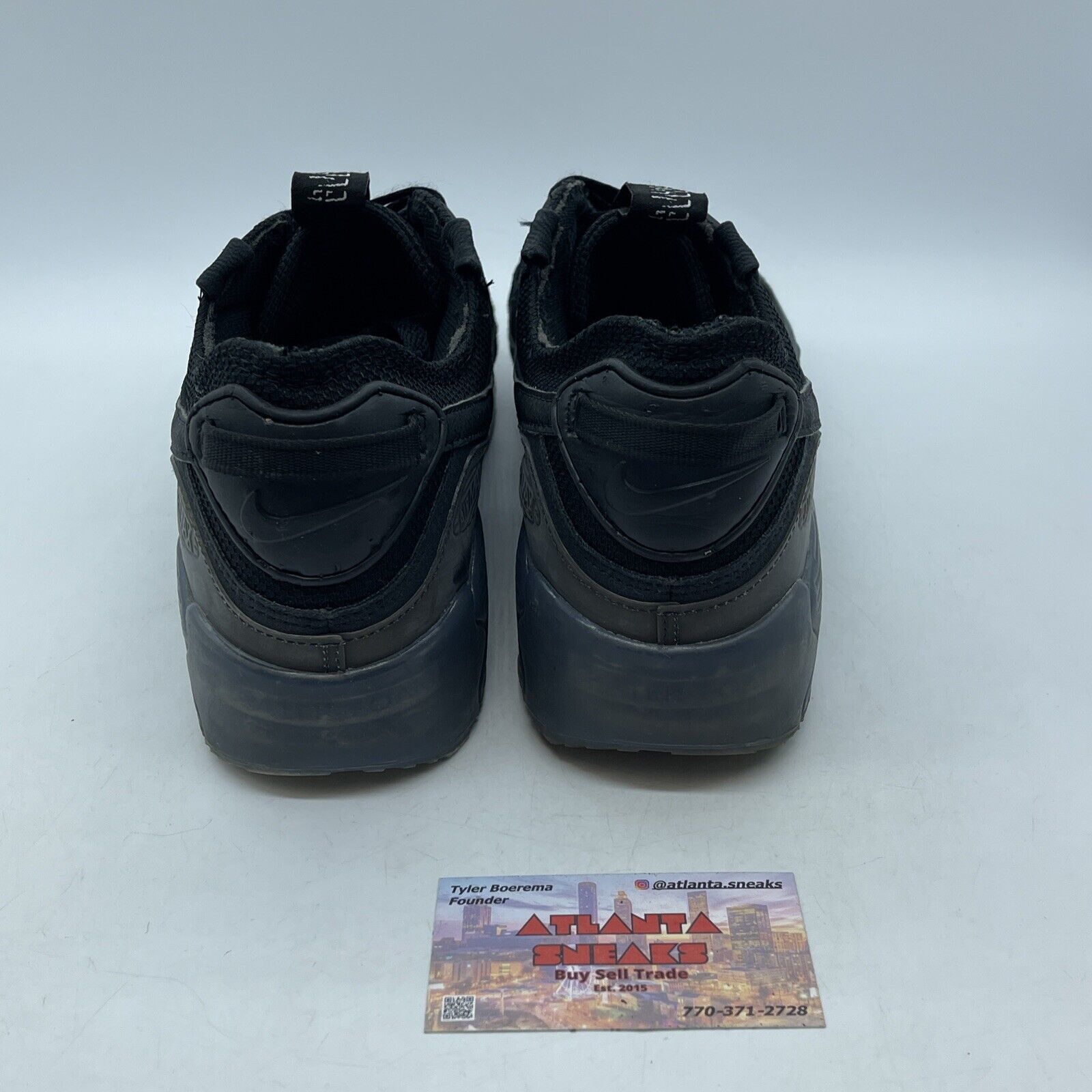 Size 12 - Nike Air Max Terrascape 90 Triple Black Suede Leather (DQ3987-002)