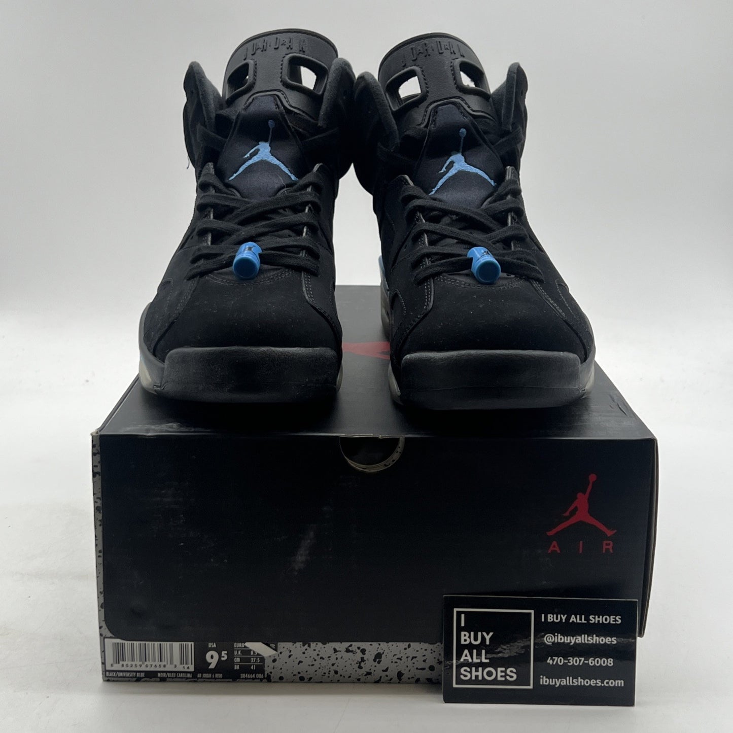 Size 9.5 - Air Jordan 6 Retro UNC (384664-006)