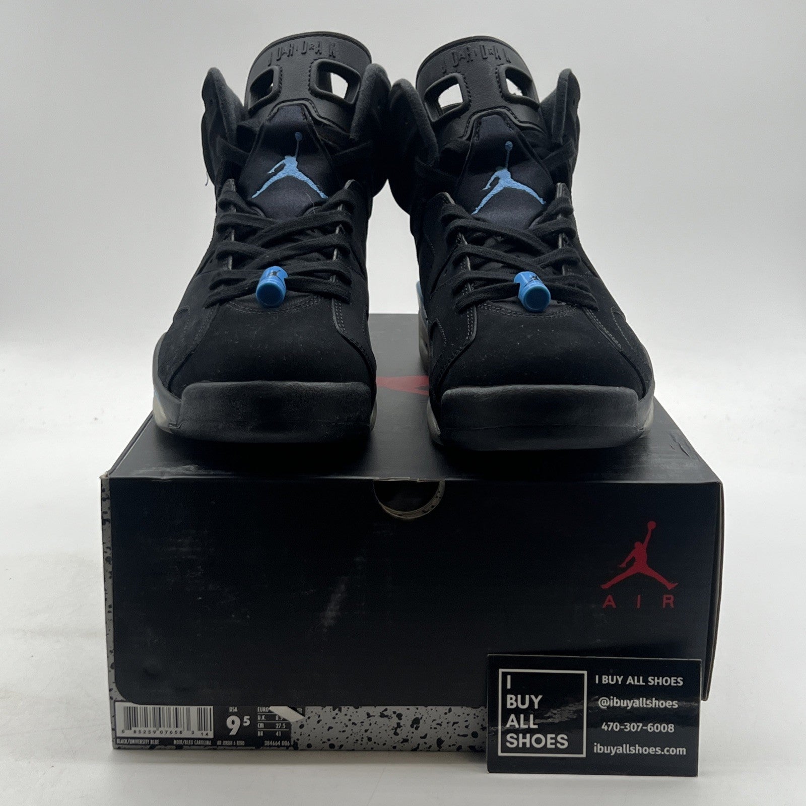 Size 9.5 - Air Jordan 6 Retro UNC (384664-006)