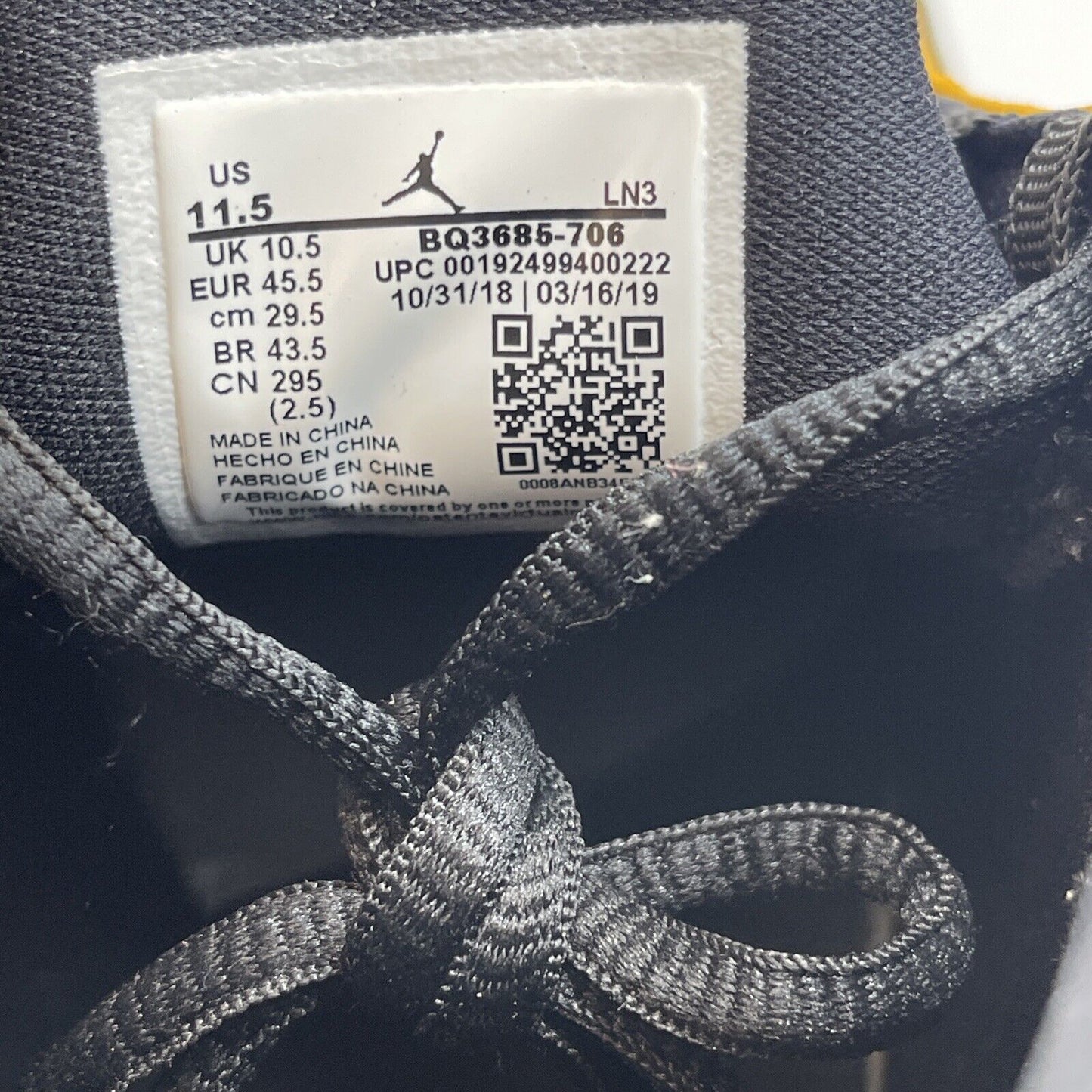 Size 11.5 - Air Jordan 14 Retro Reverse Ferrari Black Yellow Grey (BQ3685-706)