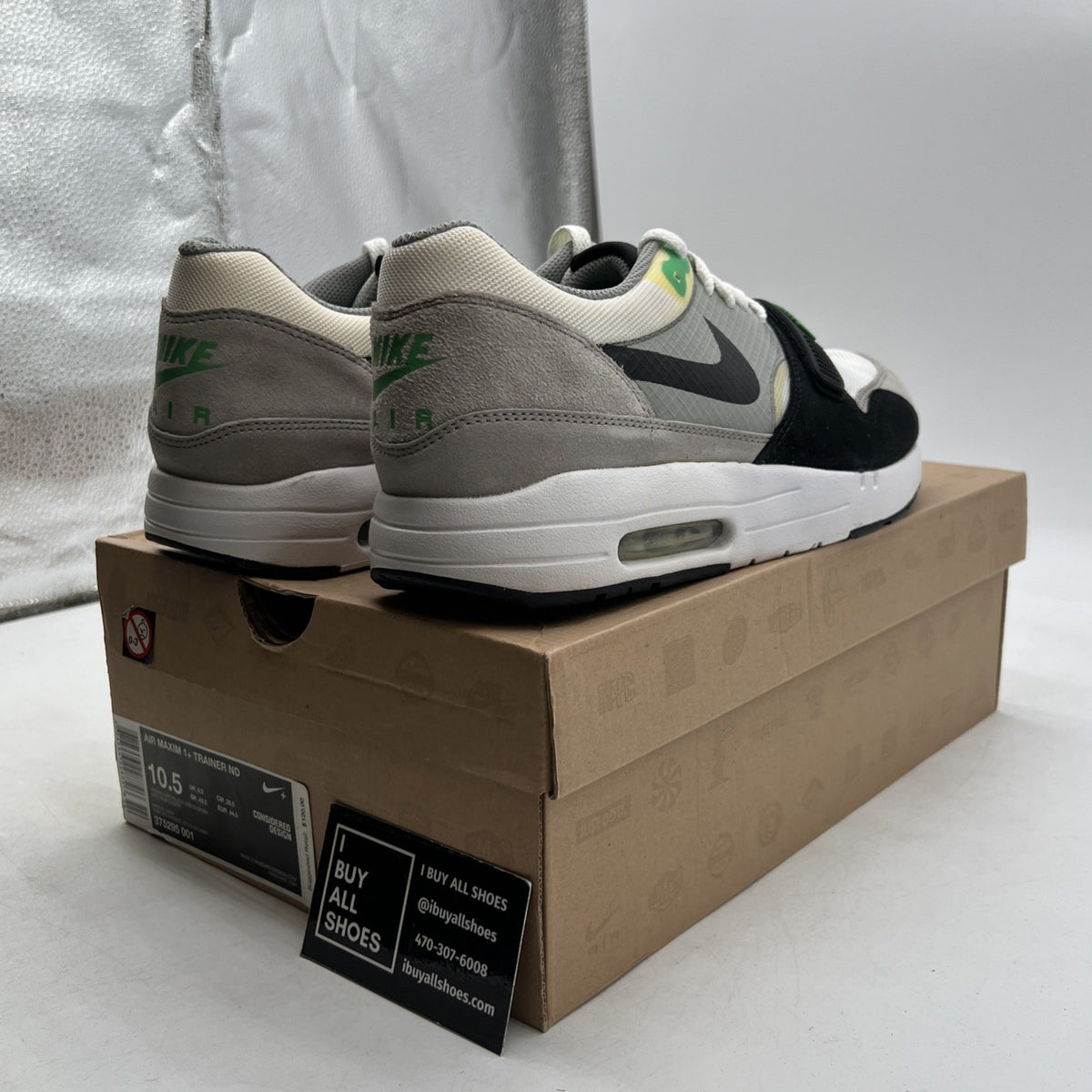 Size 10.5 - Nike Air Maxim 1+ Trainer Nd Gray (375295-001)