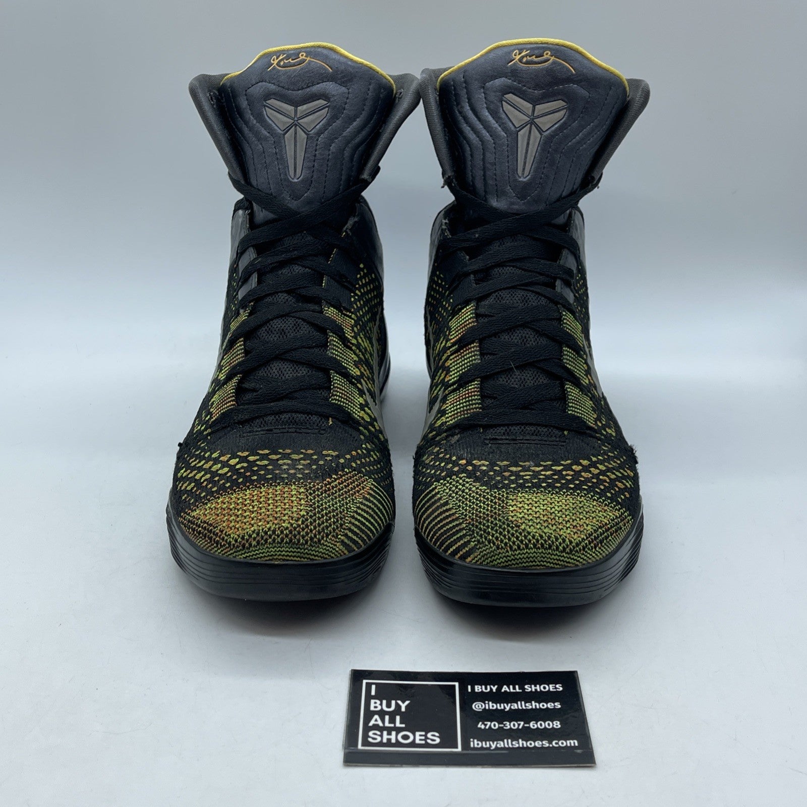 Size 9.5 - Nike Kobe 9 Elite Inspiration Black Yellow Suede (630847-004)