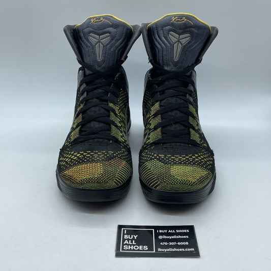 Size 9.5 - Nike Kobe 9 Elite Inspiration Black Yellow Suede (630847-004)