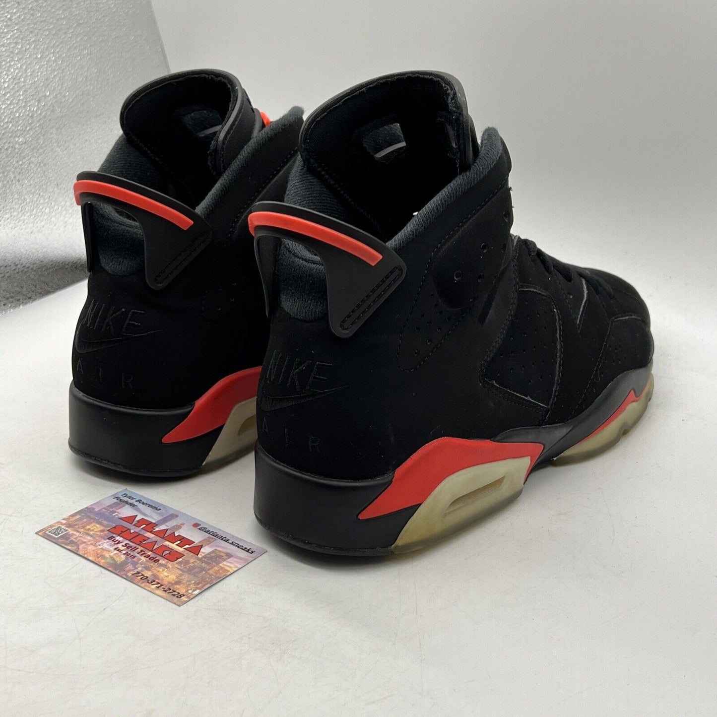 Size 11.5 - Jordan 6 Retro Mid Infrared Black Red Suede (384664-060)