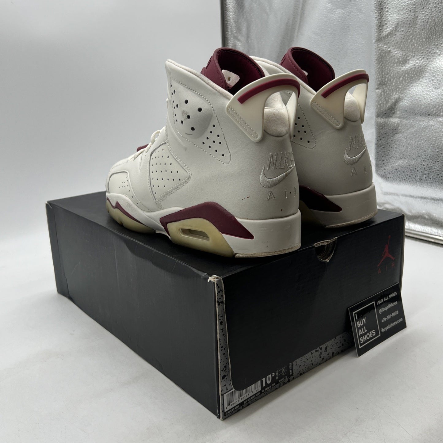 Size 10.5 - Air Jordan 6 Retro 2015 Maroon (384664-116)