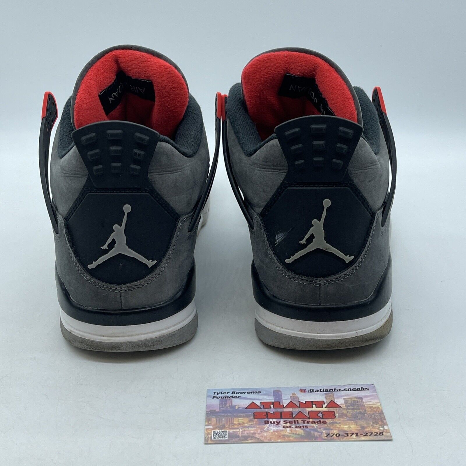 Size 8.5 - Jordan 4 Retro Mid Infrared Gray White Black Red (DH6927-061)