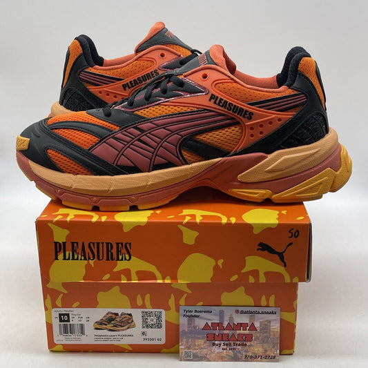 Size 10 - PUMA Pleasures x Velophasis Layers Black Orange Red (393301-02)