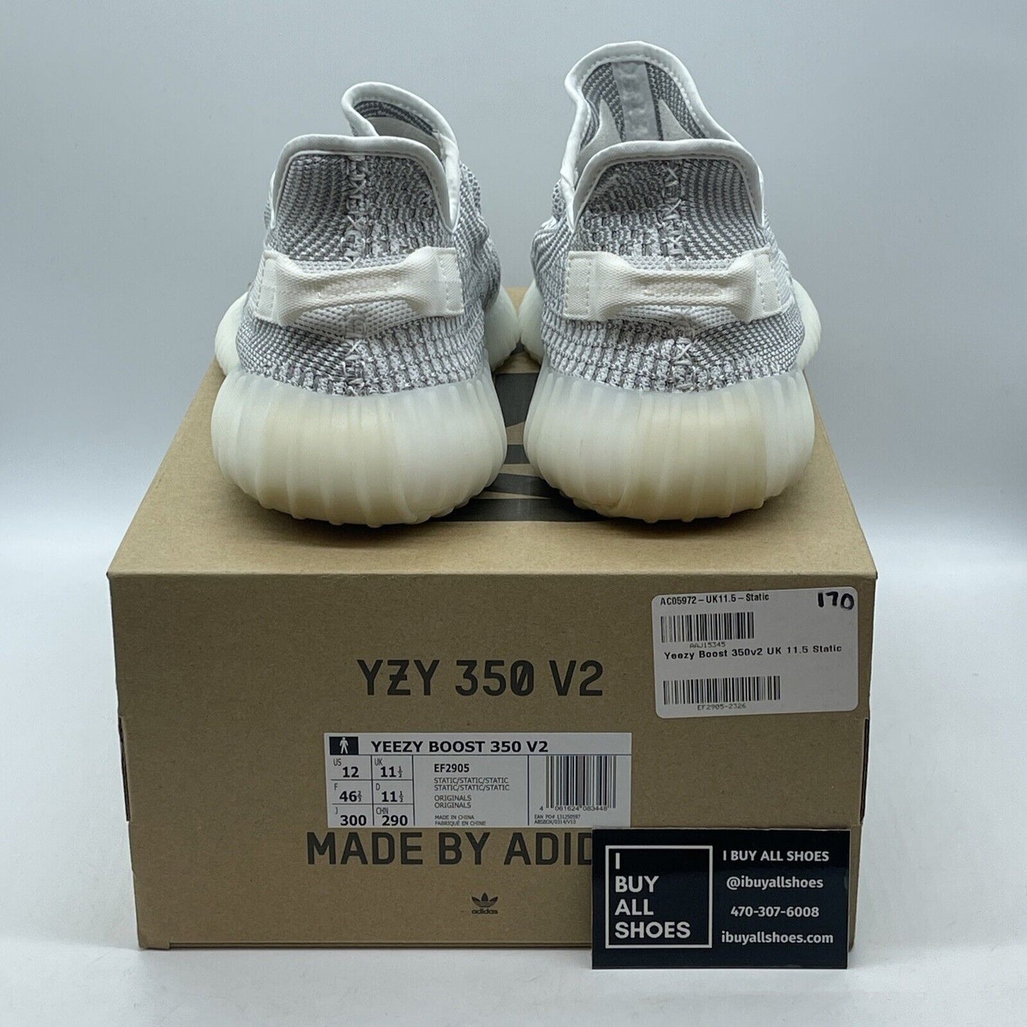 Size 12 - adidas Yeezy Boost 350 V2 2018 Low Static Non-Reflective Grey (EF2905)