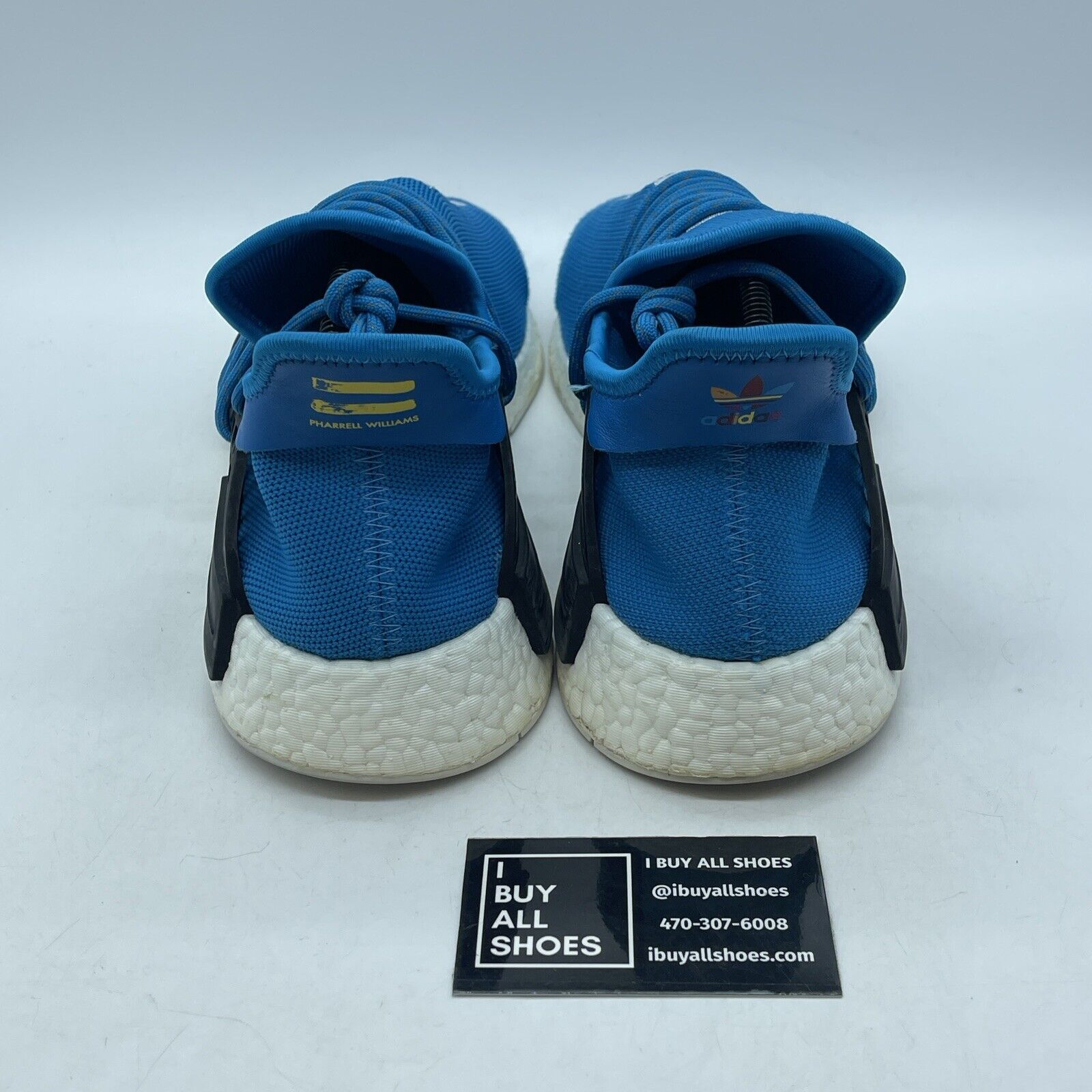 Size 11 - adidas Pharrell x NMD Human Race Blue White Black (BB0618)