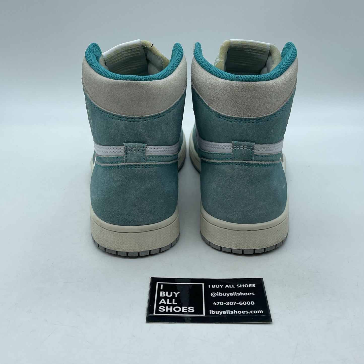Size 9.5 - Jordan 1 Retro OG High Turbo Green Grey Suede Leather (555088-311)
