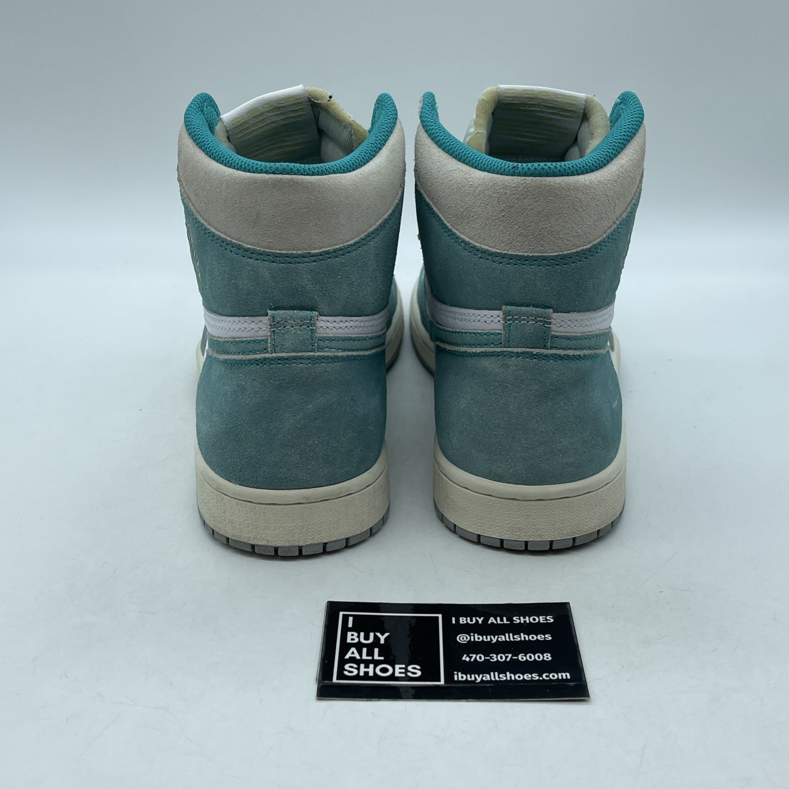 Size 9.5 - Jordan 1 Retro OG High Turbo Green Grey Suede Leather (555088-311)