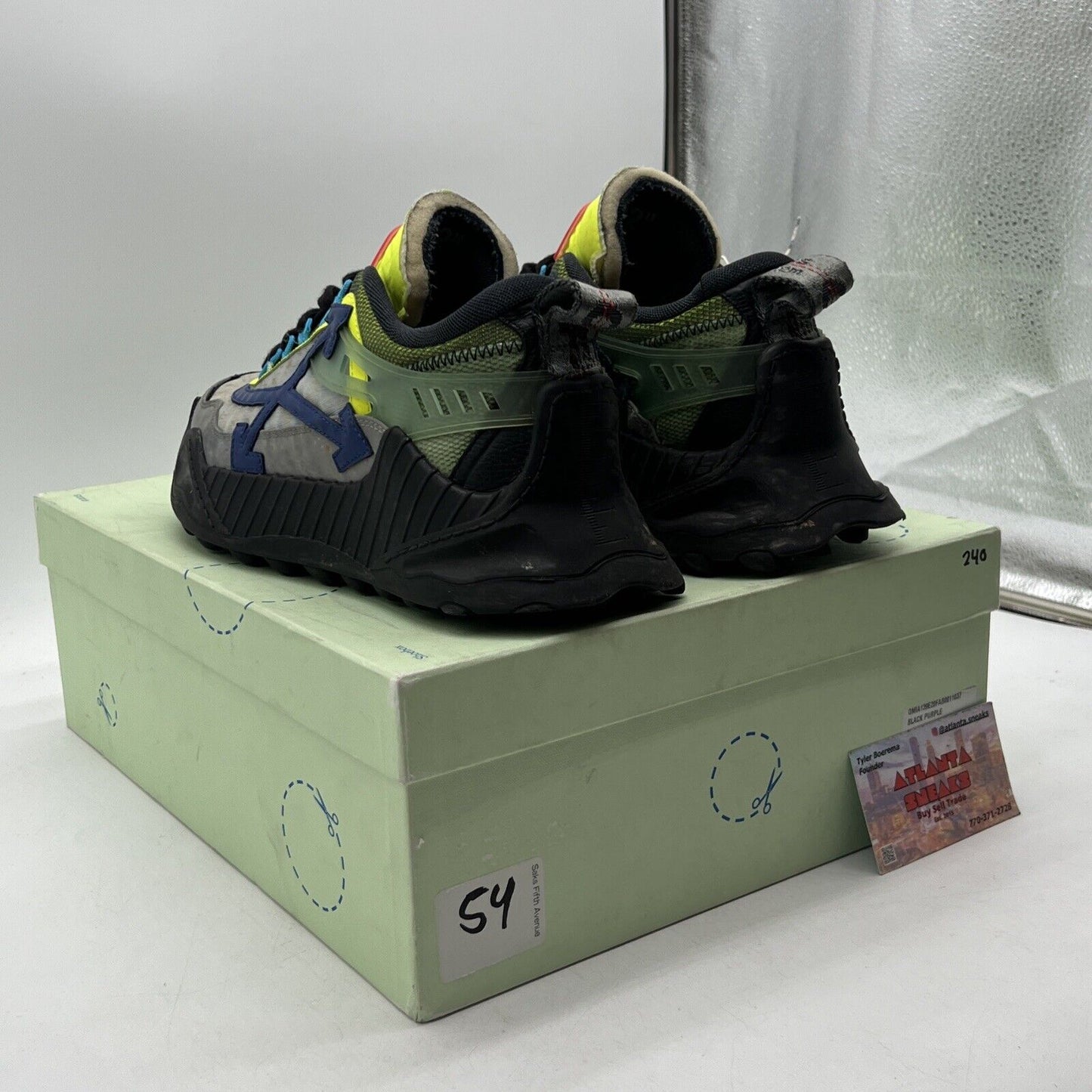 Size 42 EU/ 8 US - Off-White Odsy 1000 Men's Sneakers Black Blue Green