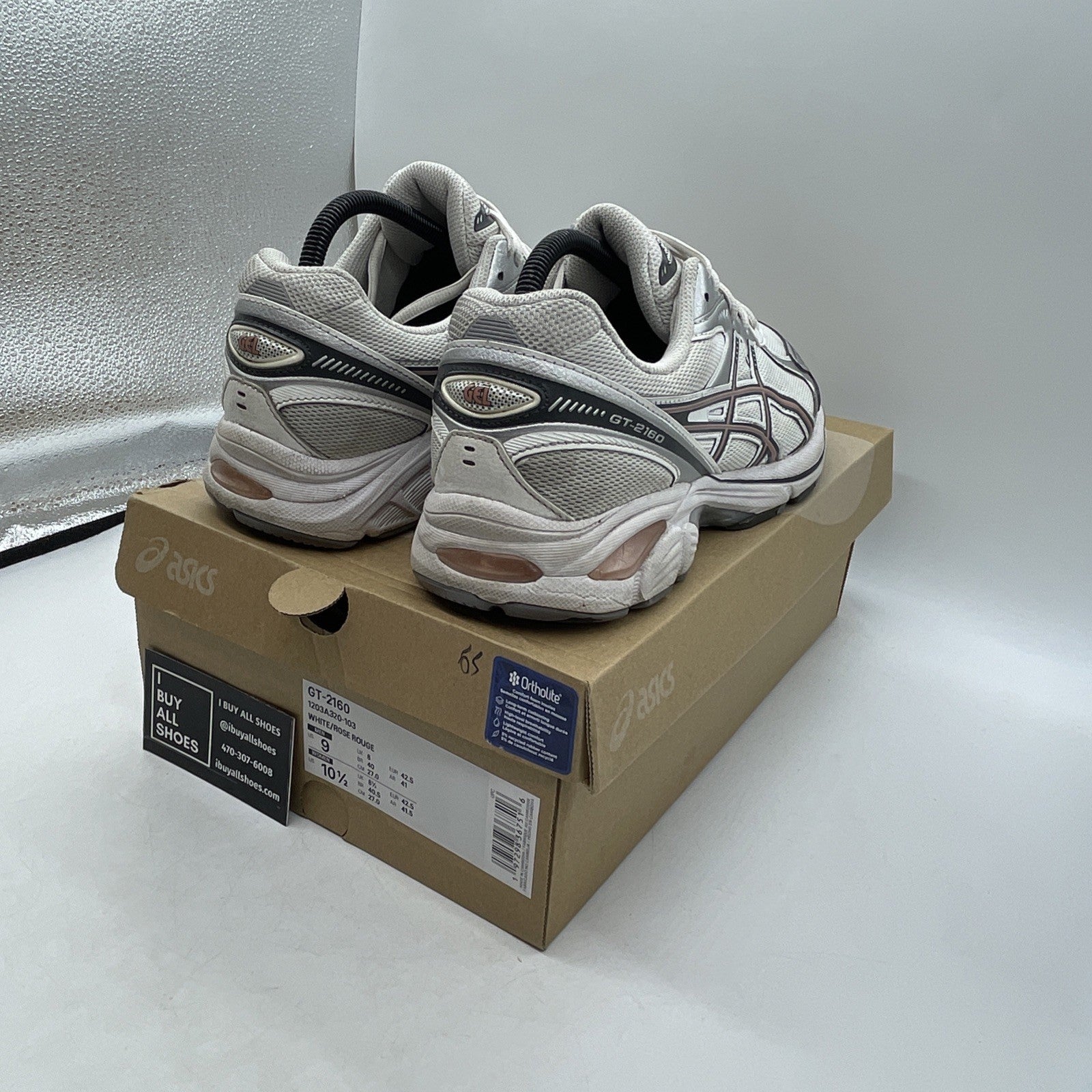 Size 9 - ASICS GT 2160 White Rose Rouge (1203A320-103)