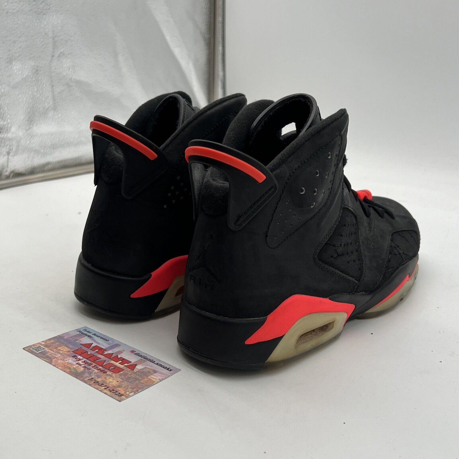 Size 8 - Air Jordan 6 Retro Infrared Black 2014 (384664-023)