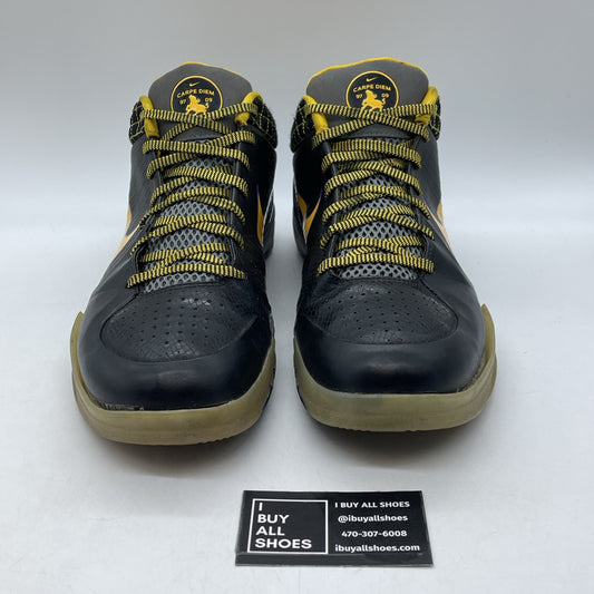 Size 14 - Nike Zoom Kobe 4 2009 Carpe Diem Black Yellow Leather (344335-001)