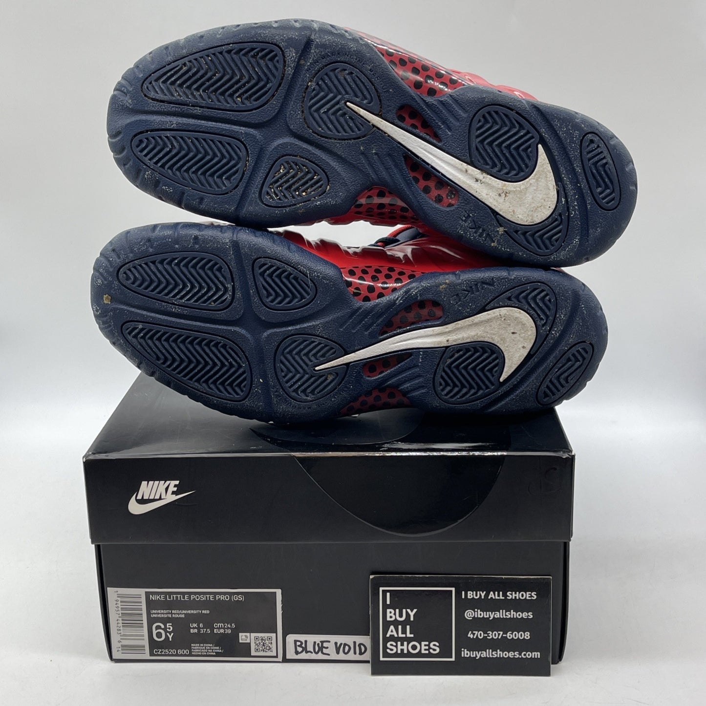 Size 6.5Y - Nike Air Foamposite Pro USA Red Blue White Leather (CZ2520-600)