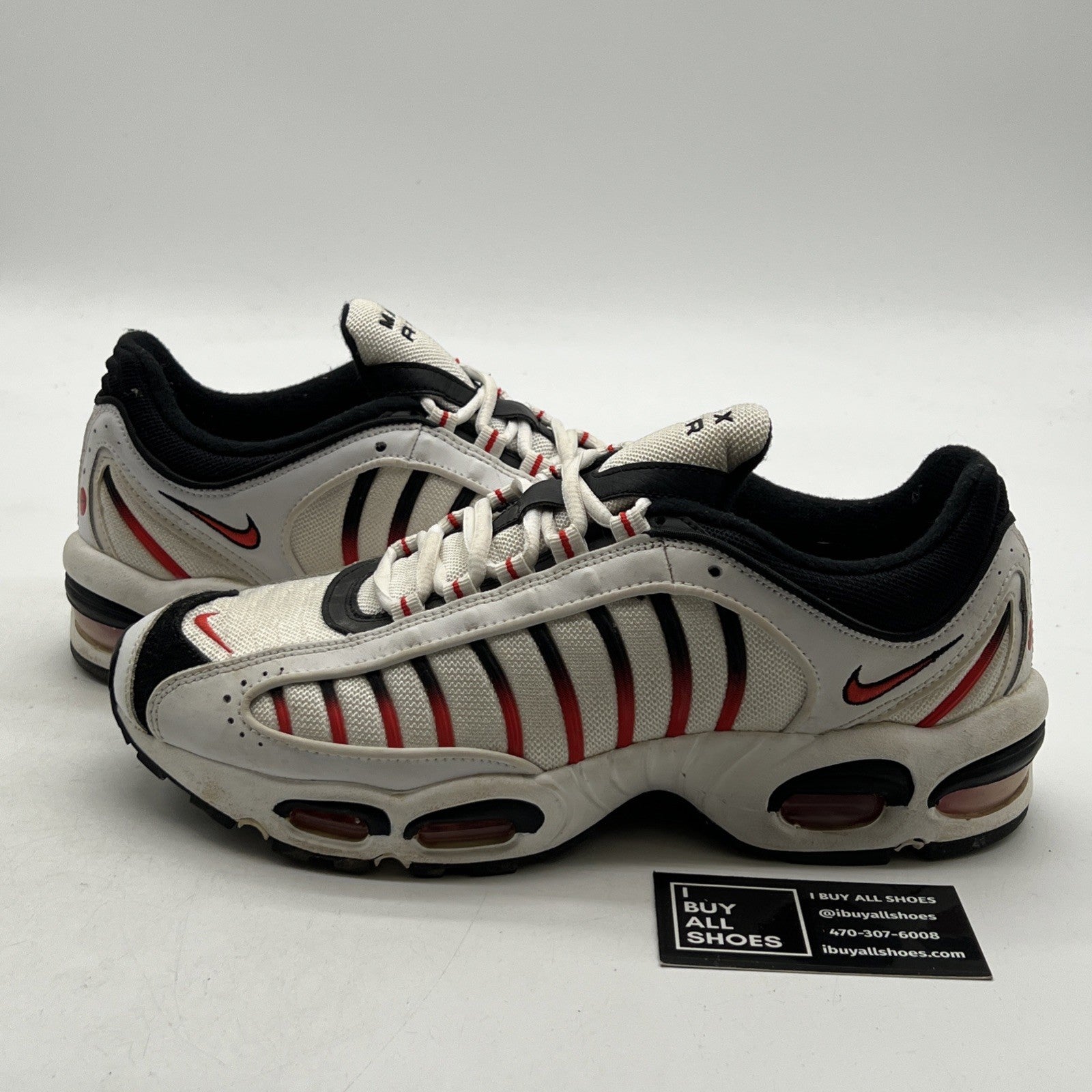 Size 9.5 - Nike Air Max Tailwind 4 White Habanero Red (AQ2567-104)