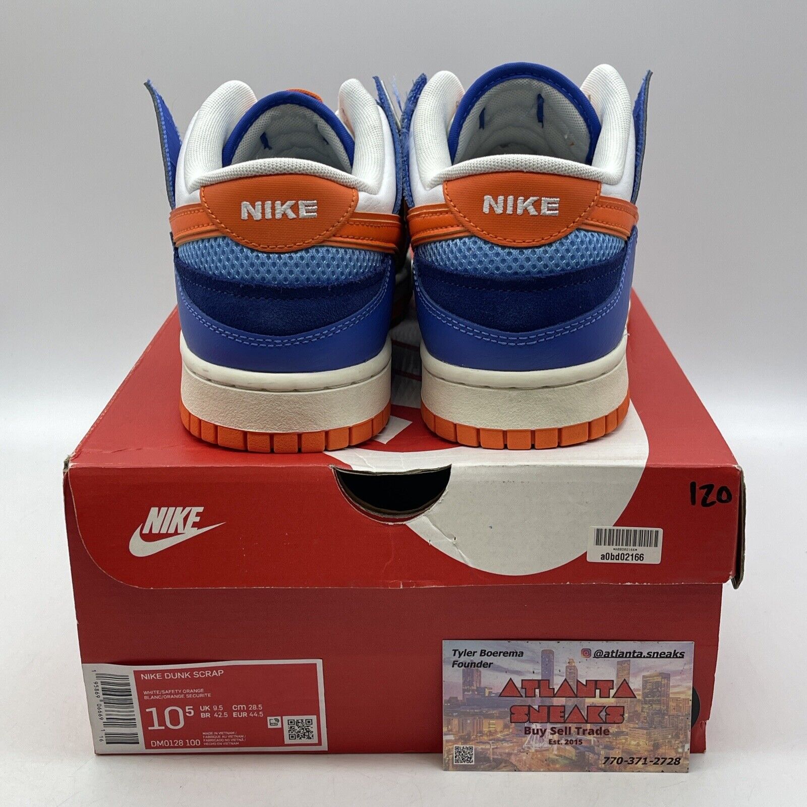 Size 10.5 - Nike Dunk Scrap Low Knicks Blue White Suede Leather (DM0128-100)