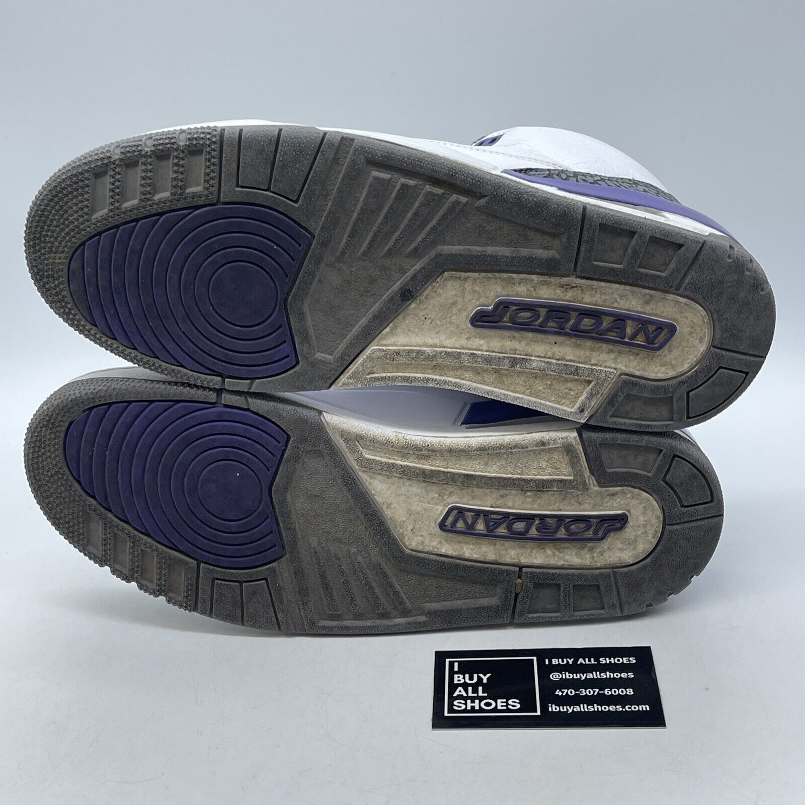 Size 9.5 - Jordan 3 Retro Mid Dark Iris Grey Purple White Leather (CT8532-105)