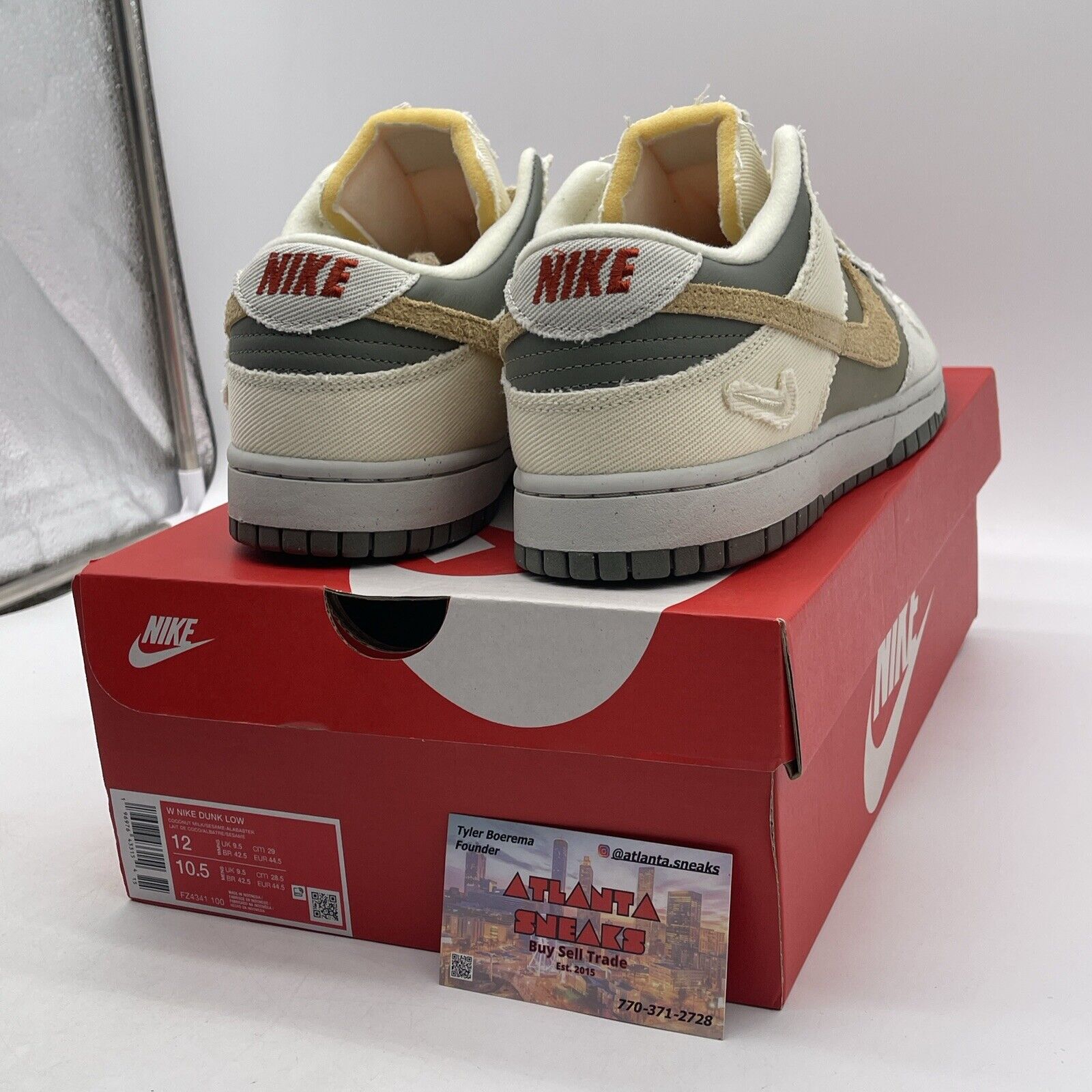 Size 11W - Nike Dunk Low Light Bone Dark Stucco Suede Leather (FZ4341-100)