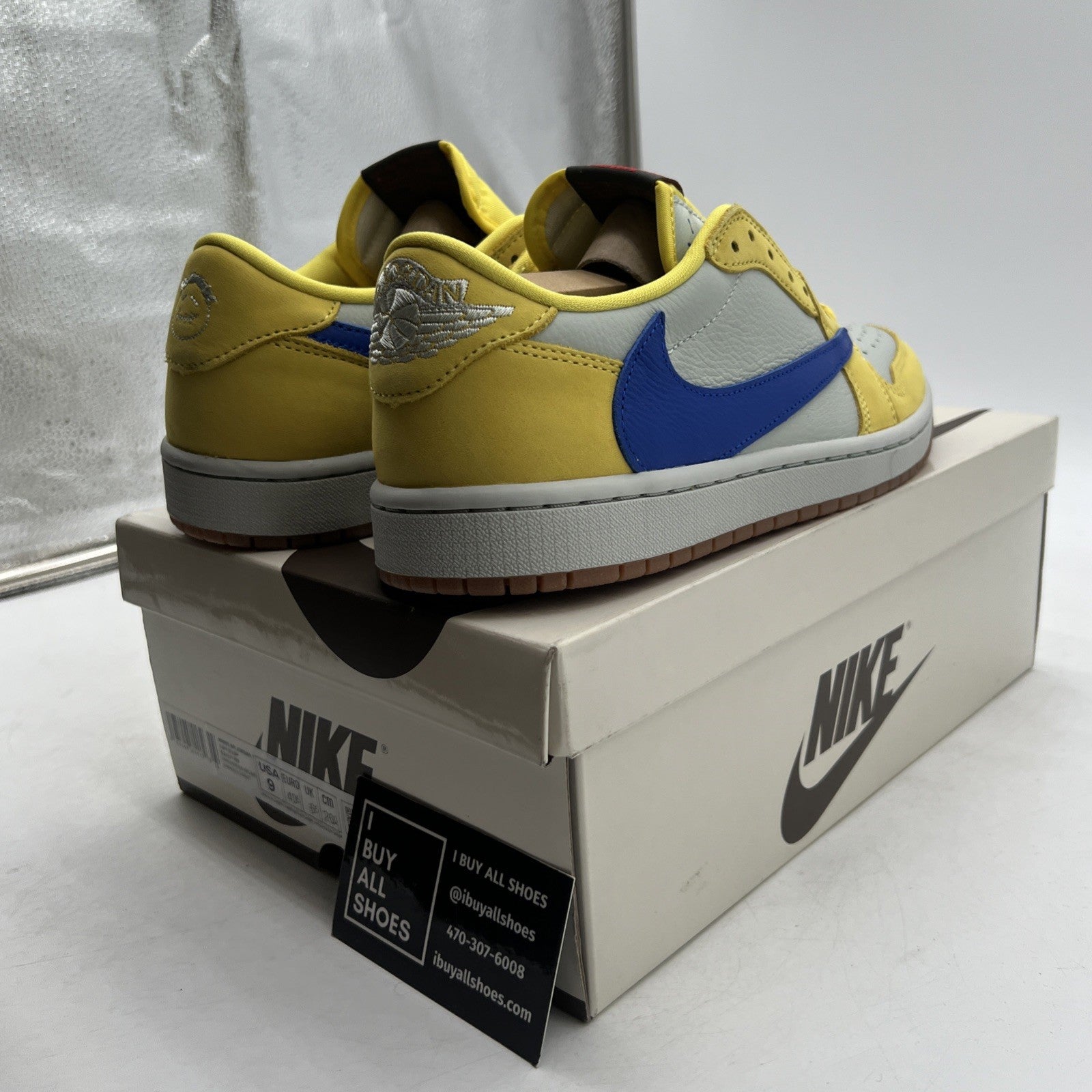 Size 9 - Travis Scott x Air Jordan 1 Retro OG SP Low Canary W (DZ4137-700)