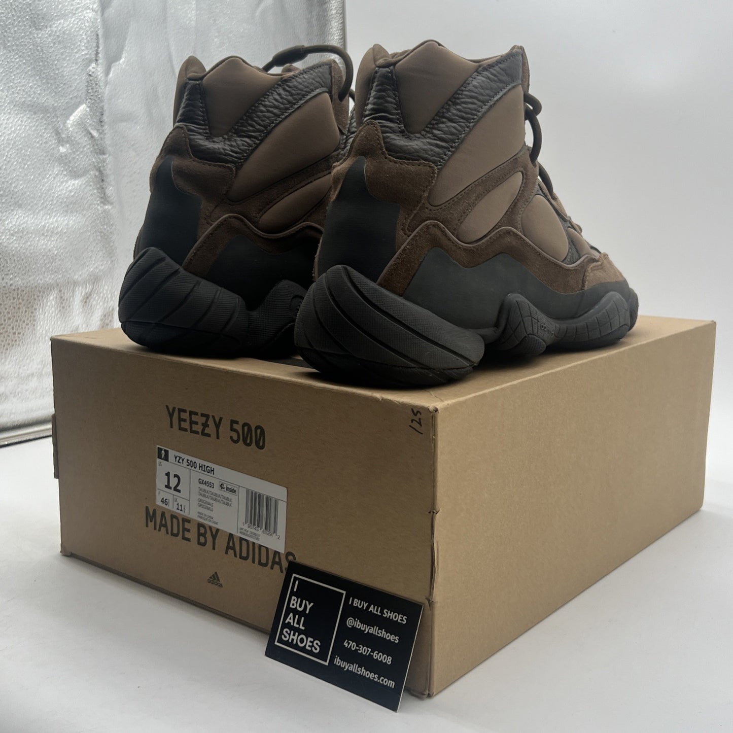 Size 12 - adidas Yeezy 500 High Taupe Black (GX4553)