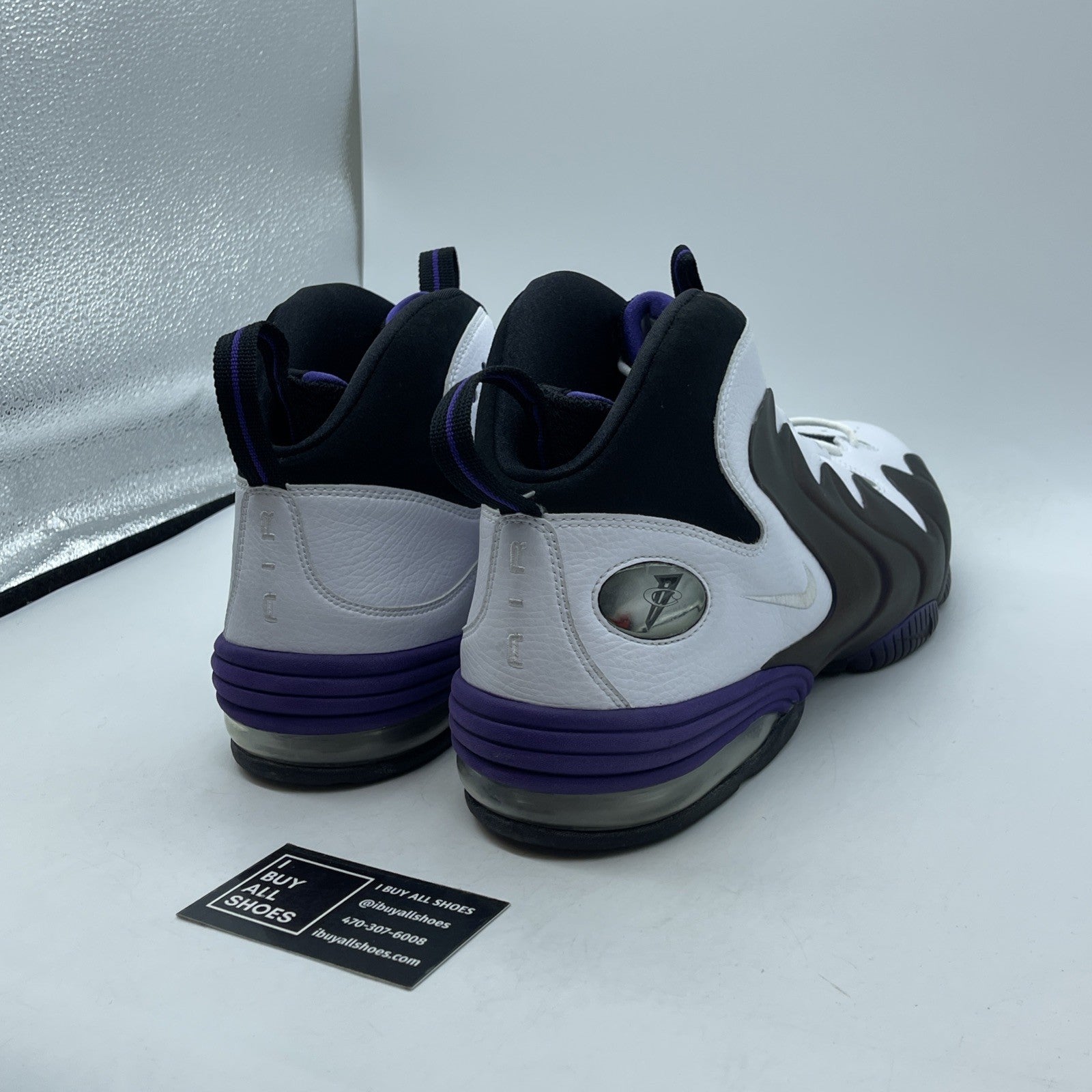 Size 13 - Nike Air Penny 3 White Black Suede Leather (304845-101)