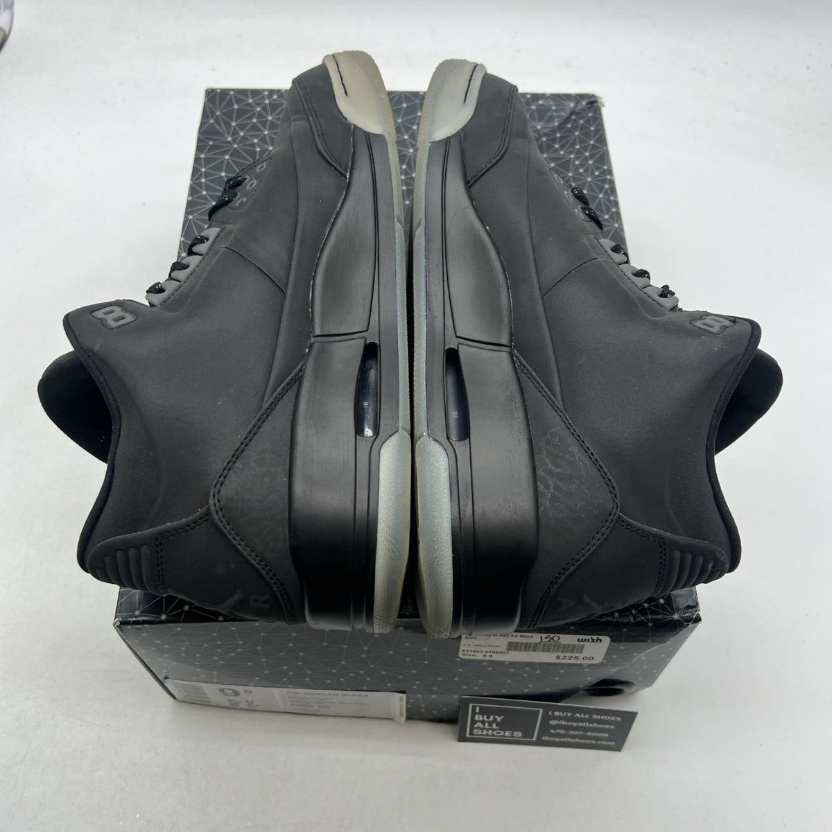 Size 9.5 - Air Jordan 3 5Lab3 Reflective Black (631603-010