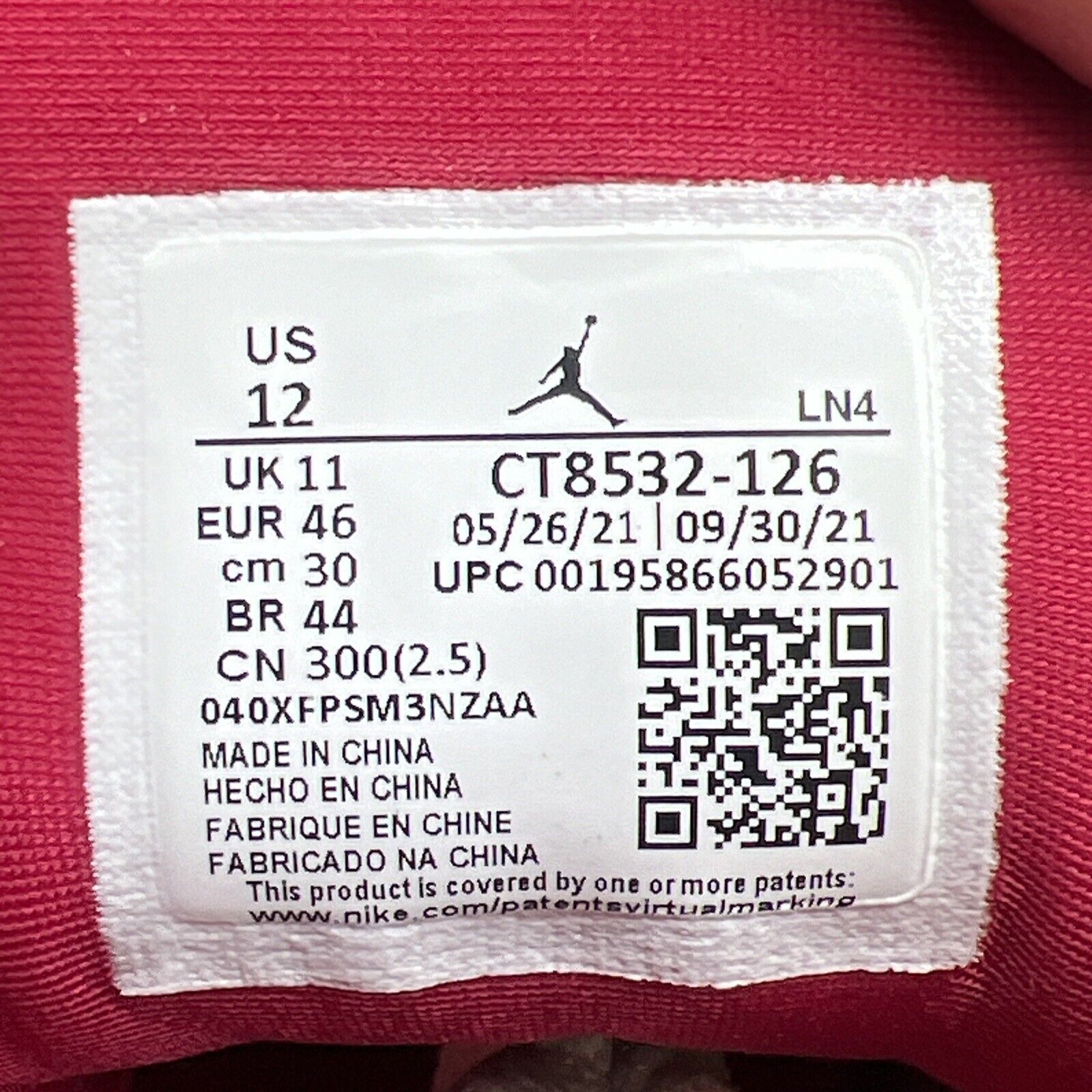 Size 12 - Jordan 3 Retro Mid Cardinal Red White Grey Yellow (CT8532-126)