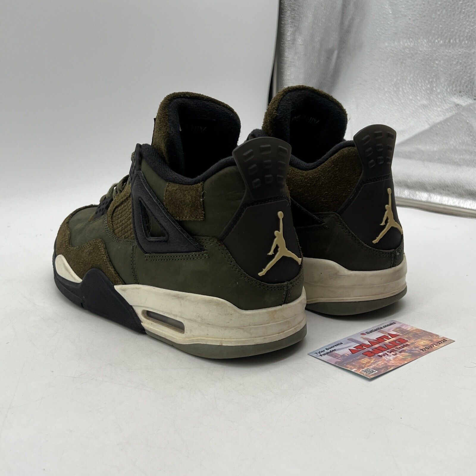 Size 9 - Jordan 4 SE Retro Low Craft - Olive White Suede (FB9927-200)