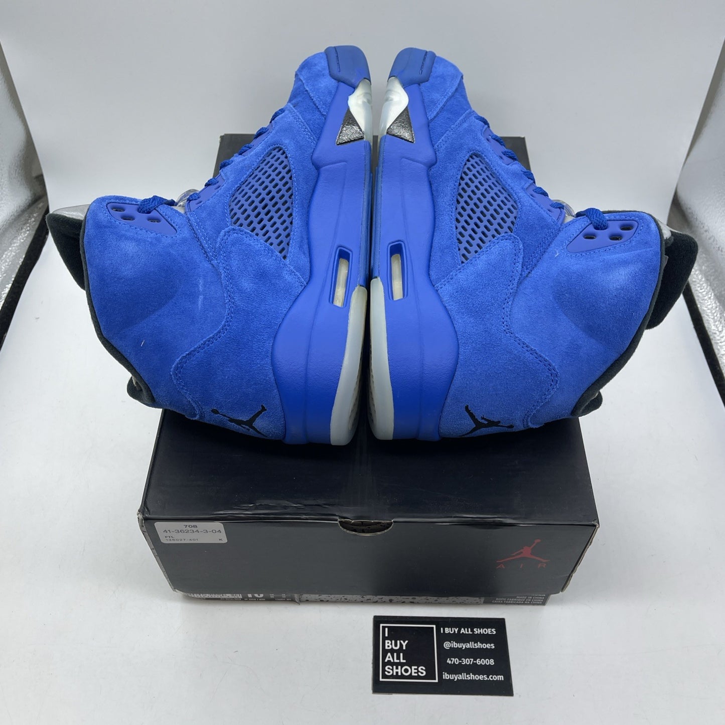 Size 10 - Air Jordan 5 Retro Blue Suede (136027-401)