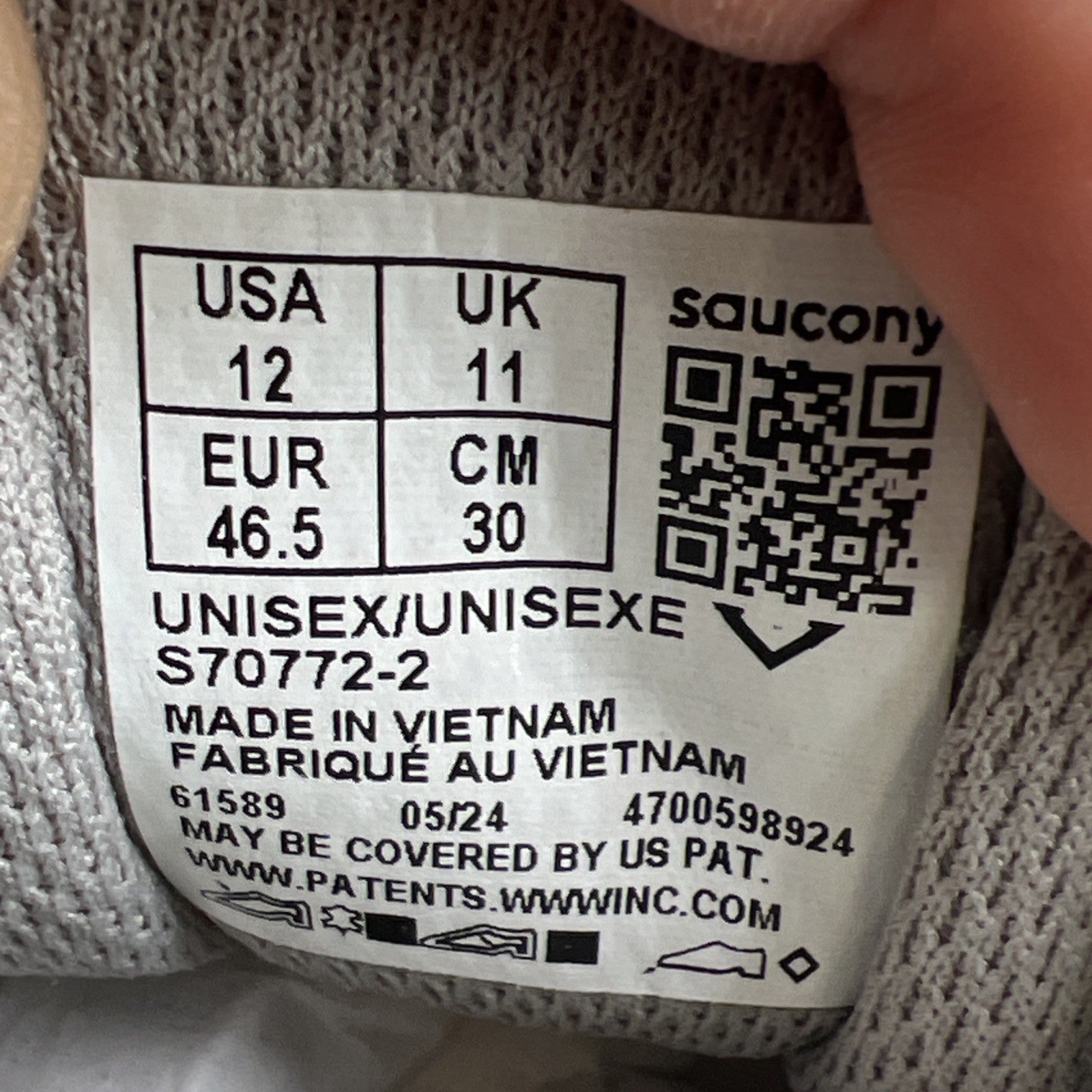 Size 12 - Saucony Grid Shadow 2 Grey Cream (S70772-2)