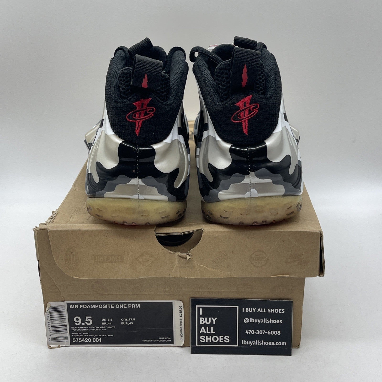 Size 9.5 - Nike Air Foamposite One PRM Fighter Jet (575420-001)