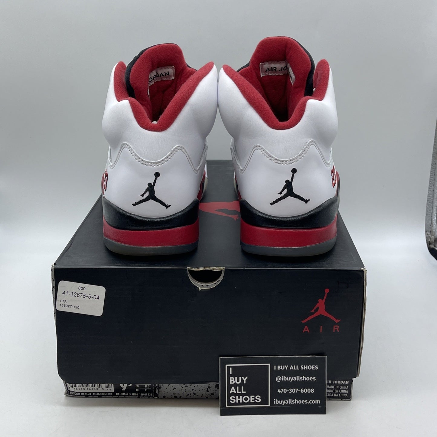 Size 9.5 - Air Jordan 5 Retro 2013 Fire Red (136027-120)