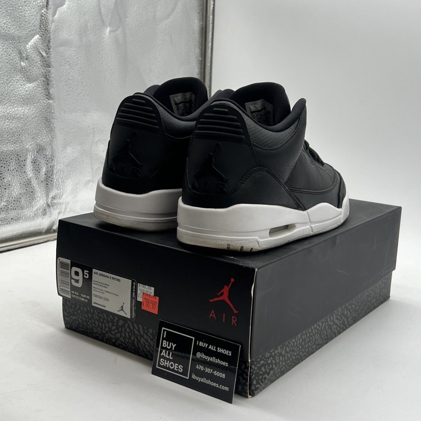 Size 9.5 - Air Jordan 3 Retro Cyber Monday (136064-020)