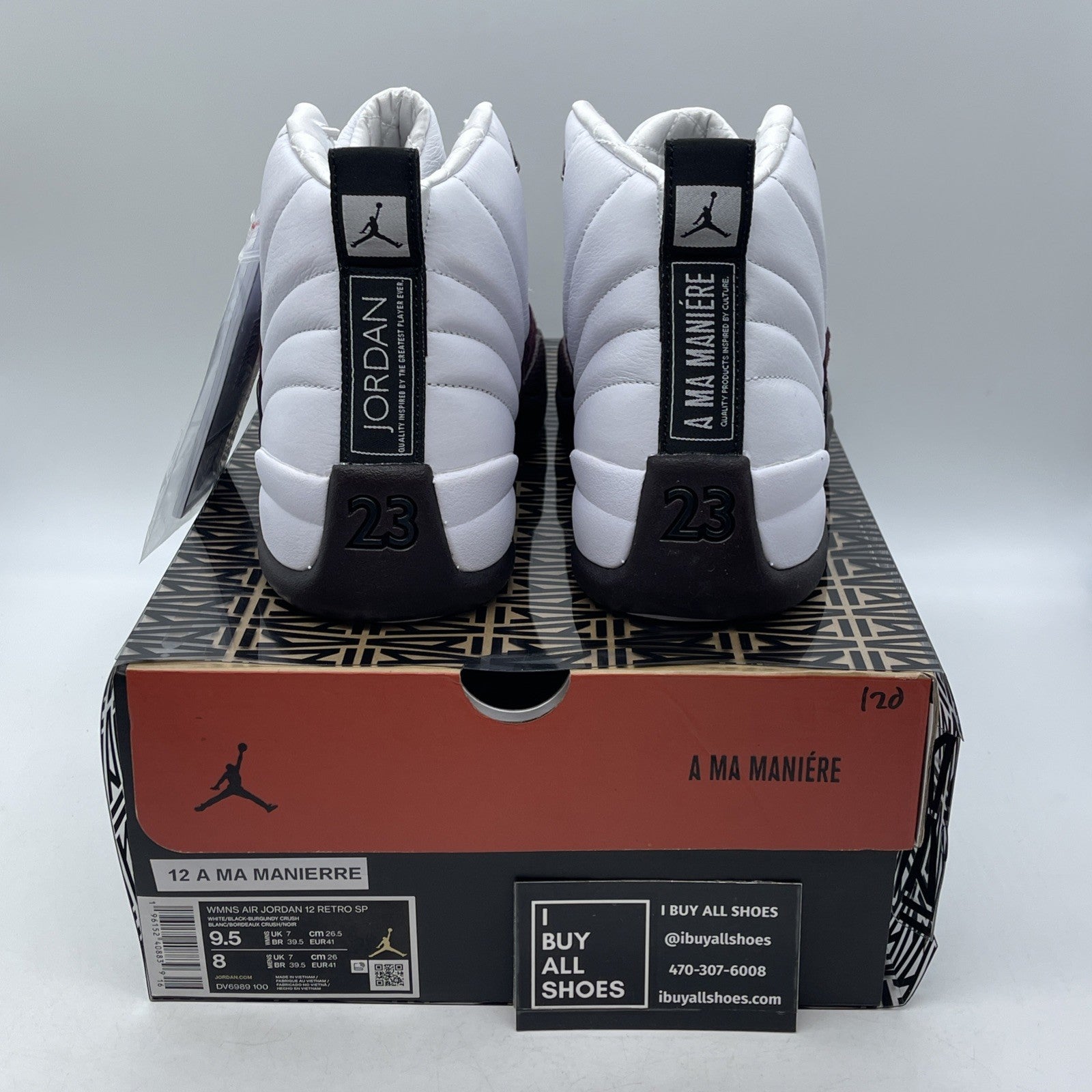 Size 9.5W - Jordan 12 Retro SP x A Ma Maniere Mid White Suede (DV6989-100)